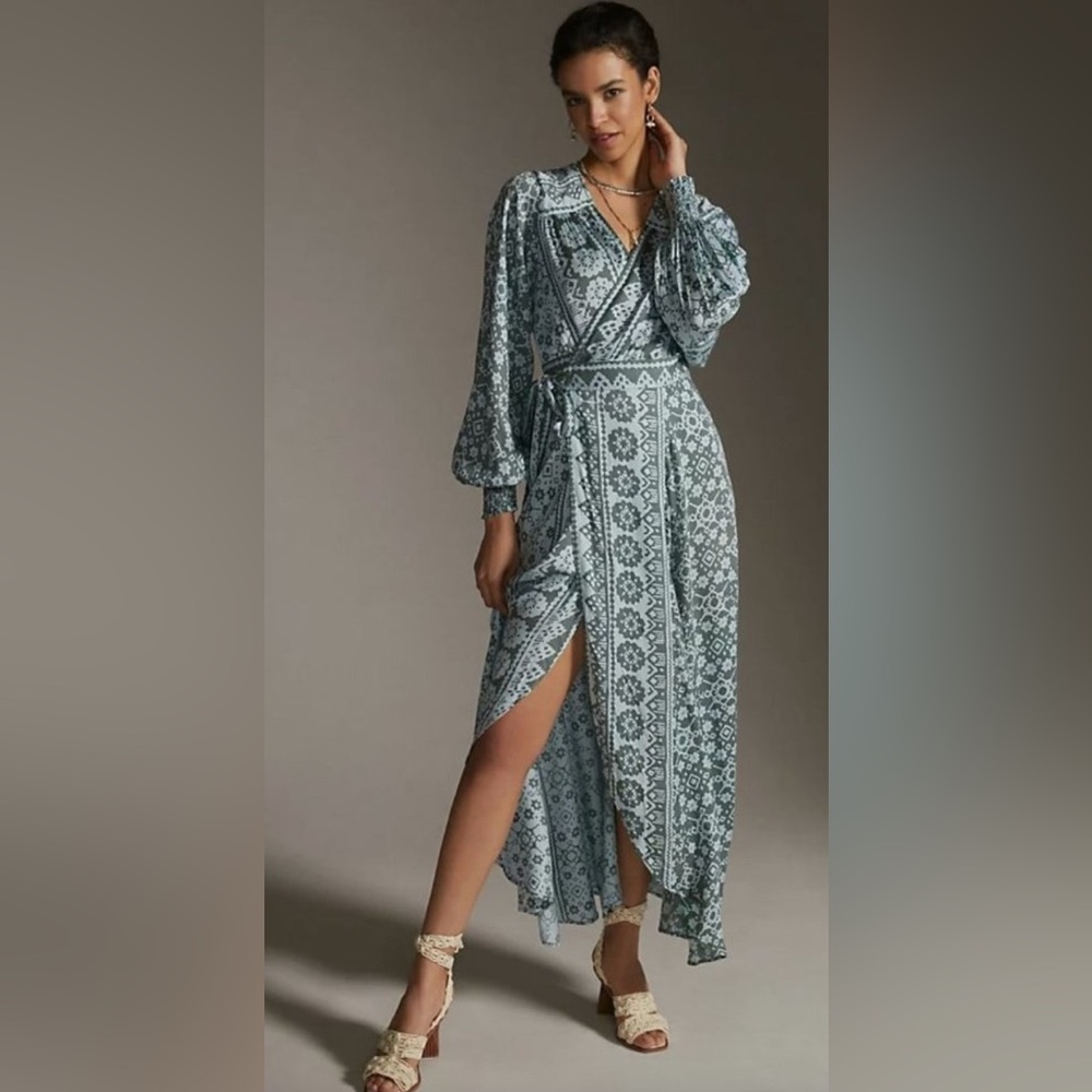 Anthropologie Omika Wrap Maxi Dress